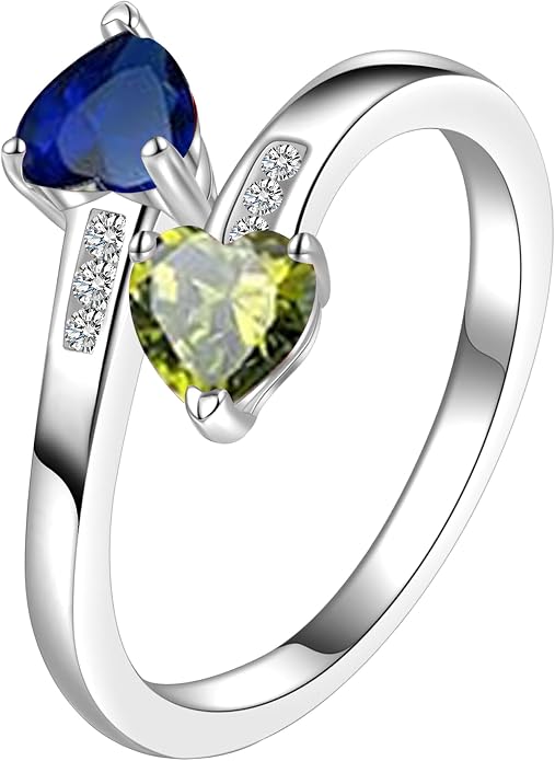 Btysun Mothers Day Gifts, Birthday Gifts for Women Non Tarnish Gold Rings Adjustable 1-12 Birthstone Rings Birthday Gift for Wife Mom Stocking Stuffers Promise Ring Anniversary Wedding Jewelry