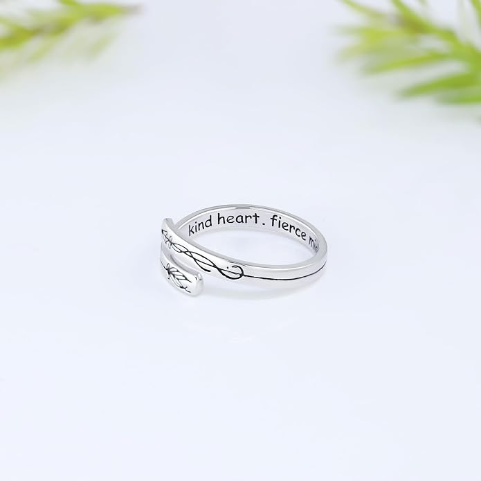 925 Sterling Silver Inspirational Rings for Women Hope Rings Encouragement Jewelry