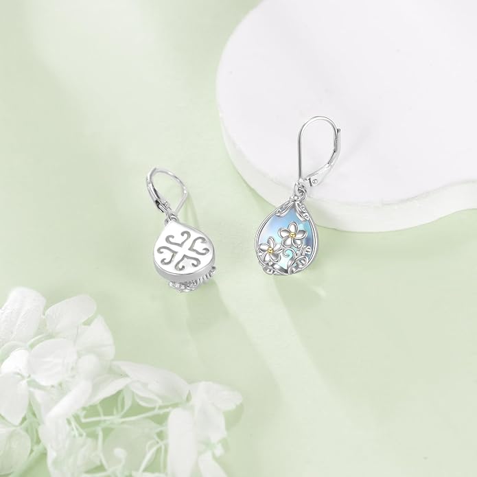 POPLYKE Celtic Filigree Teardrop Drop Dangle Earrings Sterling Silver Leverback Earrings Jewelry for Women