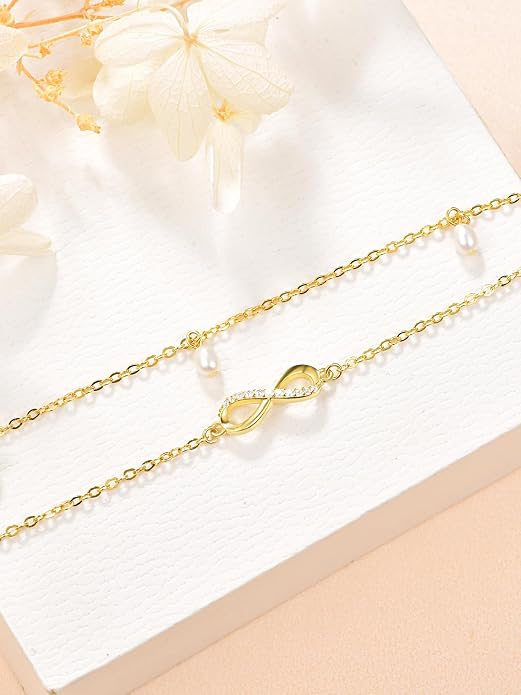 Palpitate Anchor/Infinity/Mermaid Anklets Nautical Ankle Bracelet 925 Sterling Silver Elegance Anklets Jewelry Christmas Gifts for Women