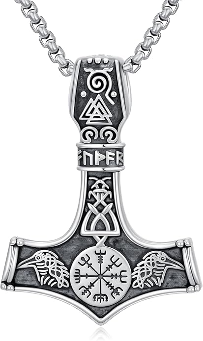 Viking Necklace for Men 925 Sterling Silver Viking Norse Pagan Jewelry Gifts for Women