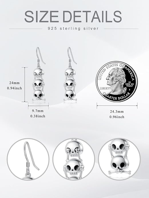 Seiyang Dangle Earrings 925 Sterling Silver Animal/American Flag/Turquoise Dangle Drop Earrings Jewelry Gifts for Women