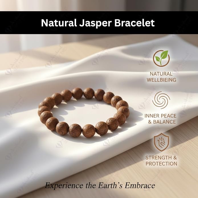 Arihant Gems And Jewels Reiki/Yoga Healing Crystal Stretchable Bracelet,100% Natural And Certified, Astrological Gemstone, Unisex Both For Men & Women - (8 Mm)