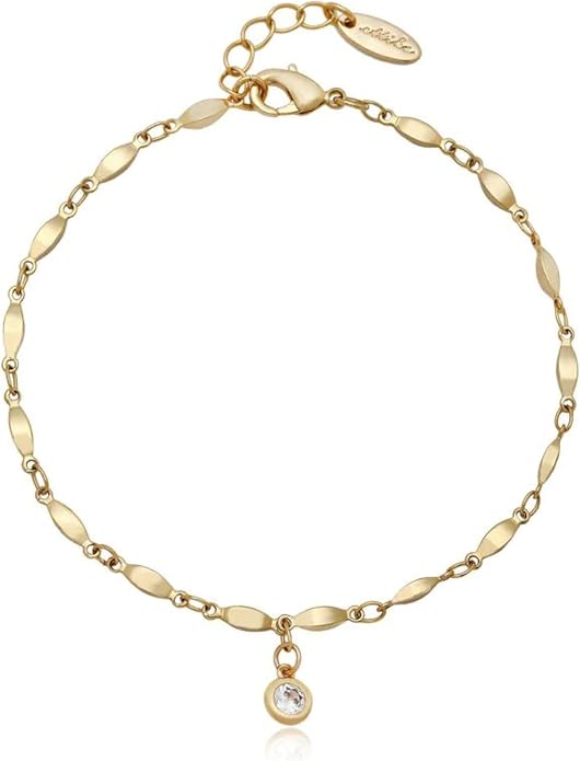 Ettika Anklets for Women. Anklet, 18k Gold or Rhodium Plated. Ankle Bracelets for Women, Jewelry