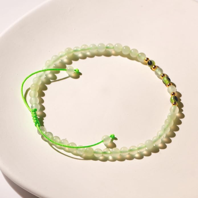 Evil Eye Ankle Bracelets for Women Beads Anklets Beach Accessiory Gemstone Healing Crystal Adjustable