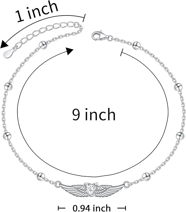 S925 Sterling Silver Anklets Adjustable Beach Foot Ankle Bracelet Jewelry Gifts For Women Girls