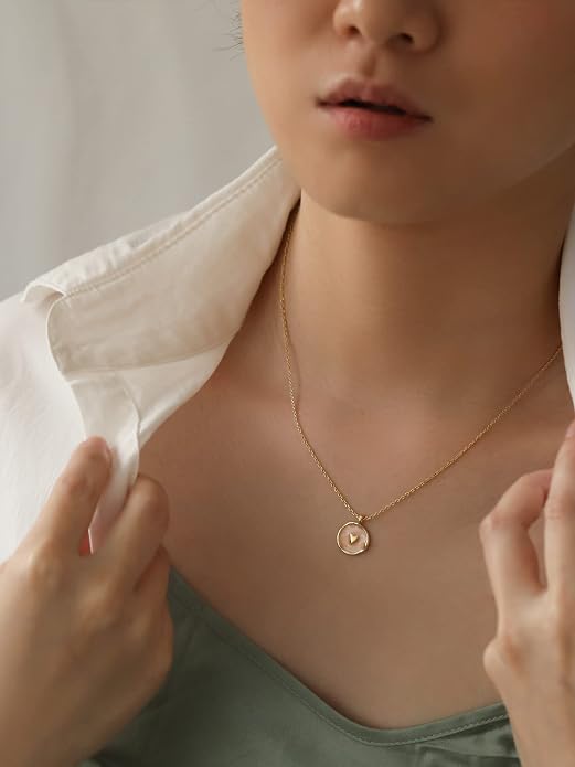 S.Leaf 18K Gold Plated Cubic Zirconia Choker Necklace for Women 925 Sterling Silver Layered Coin Moon Star Heart Circle Crystal Lariat Pendant Necklaces Gifts for Women Trendy
