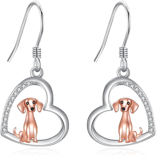 Butterfly/Paw Print/Highland Cow/Cat/Dog/Hummingbird/Dragonfly Earrings 925 Sterling Silver Animal Hypoallergenic Drop Dangle Earrings Animal Valentine's Day Jewelry for Women