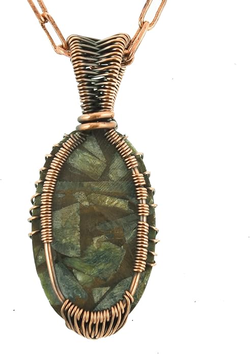 Tree Of Life Natural Gemstone Pendant Copper Wire Wrapped Jewelry Necklace