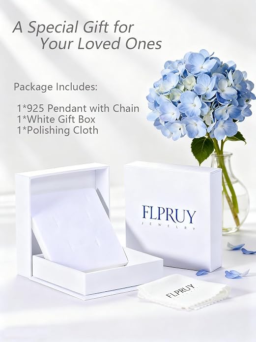 Cross Necklace for Women 925 Sterling Silver I Love You Necklace Religious Jewelry with Gift Box for Mother Daughter