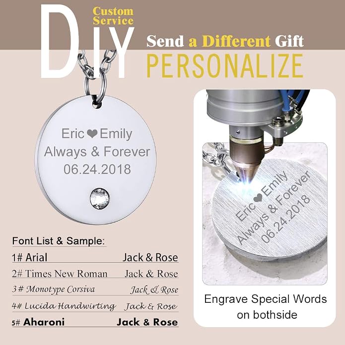 GOLDCHIC JEWELRY Personalized Birthstone Name Necklaces for Men Women, Engraved Family Names Necklace with Birthstone Vertical Bar Necklace, Pendant for Husband/Father/Grandma/Wife Birthday Gifts