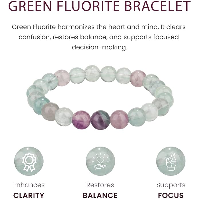 Crystal Vibe - Healing Crystal Bracelet for Women & Men | Natural Gemstone Bead Bracelet | Adjustable Handmade Energy Stone Bracelet | Bracelet for Meditation, Yoga & Daily Wear | Multiple Types