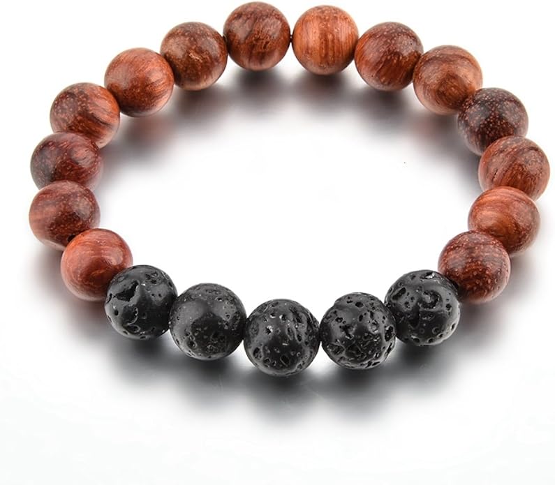 Lava Rock & Chakra Beaded Stone Bracelet Essential Oil Diffuser for Aromatherapy Small 3-6