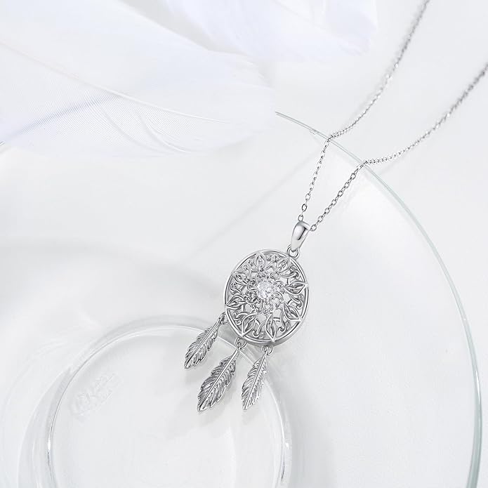Cuoka 925 Sterling Silver Heart Necklace I Love You to The Moon and Back Pendant Sun Star Moon Necklace Jewelry for Women with Gifts Box