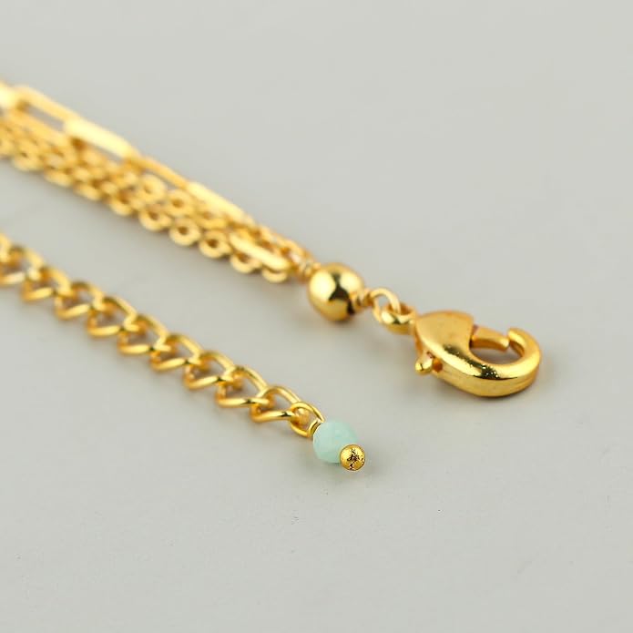 Beads With Pearl 3 Layered Necklaces for Women 14k Gold Plated Dainty Stackable Choker Necklaces for Women Trendy Layering, Cuban Link, Paperclip Chain, For Women Gifts