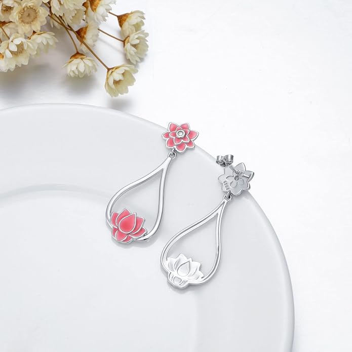 PROESS Sword/Lotus/Hummingbird/Squirrel/Cow Earrings Skull Stud Earrings 925 Sterling Silver Earrings Birthday Christmas Jewelry Gifts for Women Men