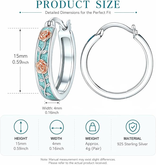 Opal/Turquoise Huggie Earrings 925 Sterling Silver Opal/Turquoise Small Animal Huggie Hoop Earrings Animal Huggies Earring Jewelry Gifts for Women Mom Her