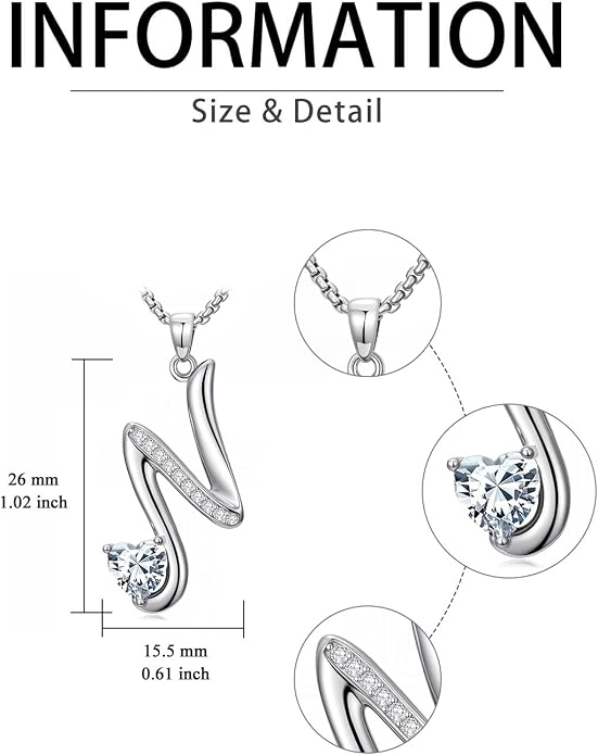 Birthday Gifts for Women Alphabet A to Z Initial Birthstone Pendant Necklaces for Women - 18k White Gold Plated Personalized Name Jewelry Anniversary Graduation Gifts for Wife Her Daughter Girlfriend(with Gift Box)