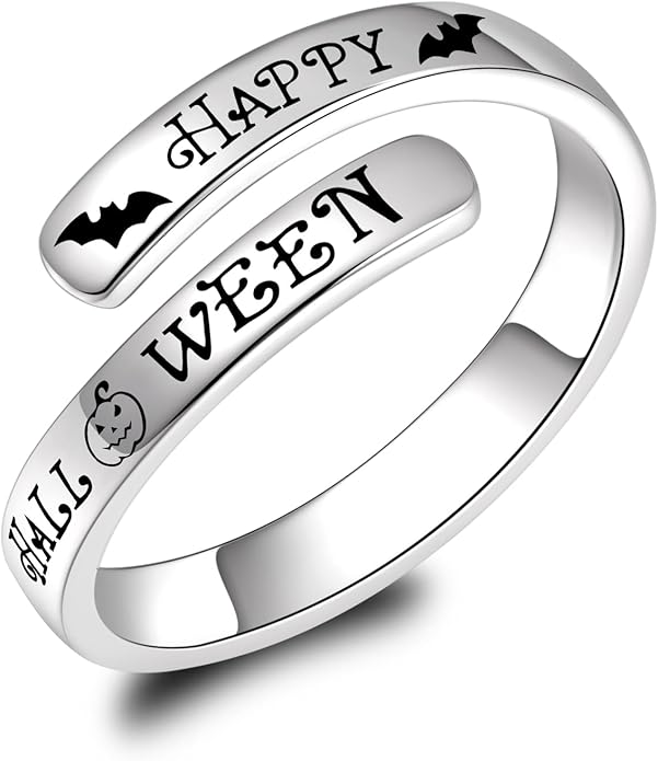 BEILIN 925 Sterling Silver Inspirational Jewelry Rings Adjustable Ring Personality Encouragement Gift for Teens Women