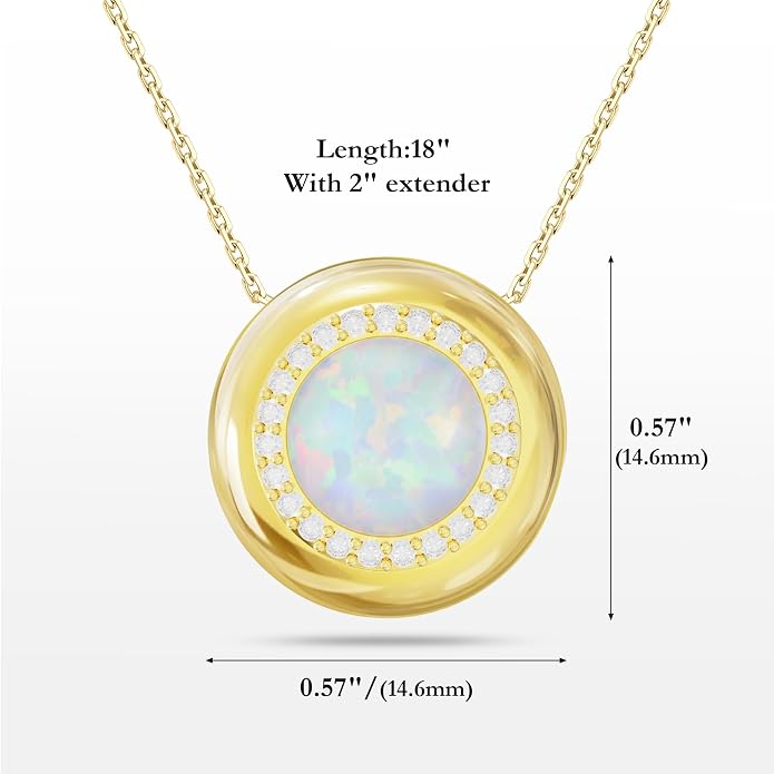 Birthstone / Tigers Eye / Opal / Moomstone Necklace for Women, Sterling Silver Tiger Eye Stone Necklace with 16K Gold Plated and 5A CZ, Dainty Statement Healing Natural Gemstone Jewelry Christmas Gift for Women on Birthday Anniversary Christmas for Wif...