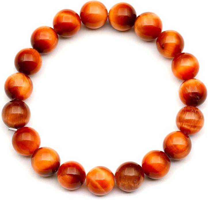 Natural Gemstone Beaded Stretch Bracelet for Men & Women | Handmade 8mm Stone Jewelry | Zodiac Chakra Elastic Bracelet | Meaningful Gift Collection