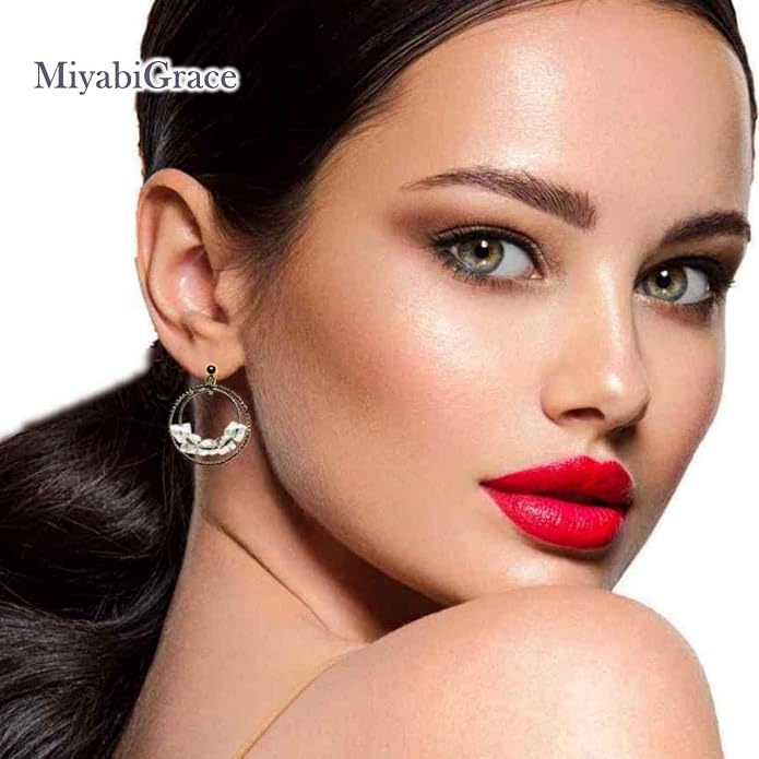 Dangle Silver Invisible Clip On Earrings for Women Not Pierced Gold Crystal Rhinestone Comfortable Hoop Fringe Long Chain Clip On Earrings