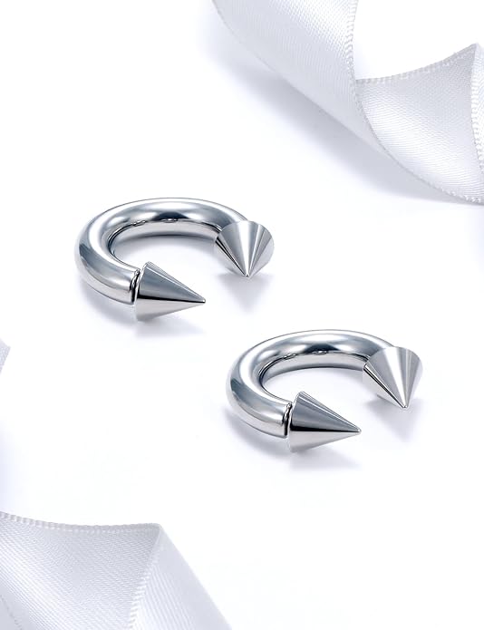 20G 18G 16G 14G 12G 8G 6G 4G 2G ASTM F136 Titanium Internal Thread Horseshoe Septum Ring Jewelry Circular Barbell Helix Snug Tragus Rook Daith Cartilage Earring Lip Ring Piercing Jewelry