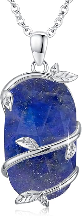 Bar Opal Leaf Necklace For Women S925 Sterling Silver White Opal Pendant with Leaf Charm Bar Pendant Jewelry Gift For Mom Daughter Wife