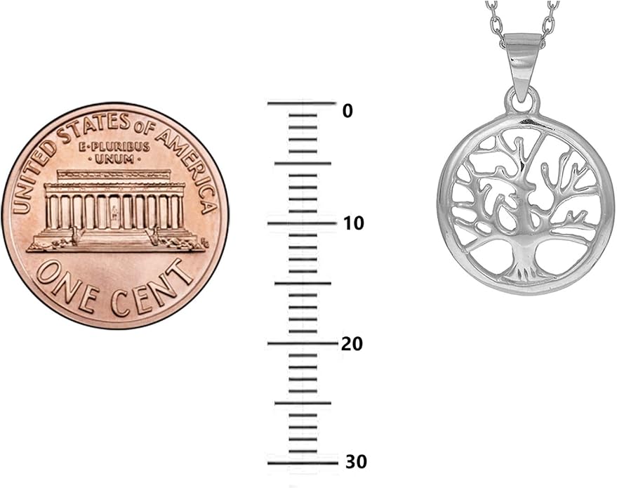 Ritastephens Sterling Silver Tree Of Life Pendant Charm Necklace 18 Inches