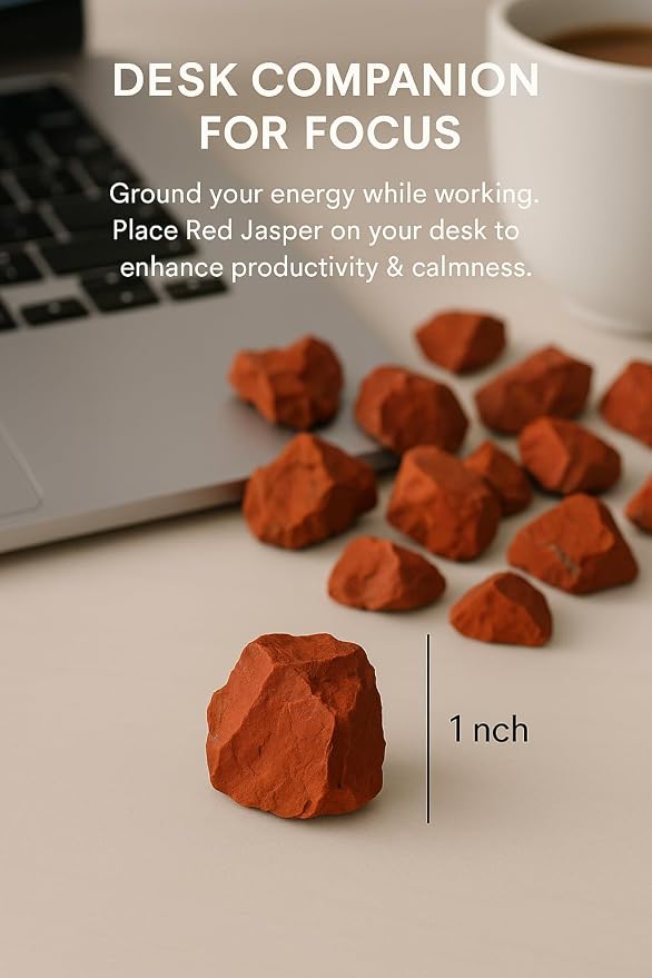 Large 1.25-2.0” Natural Red Jasper Raw Crystals Stones for Meditation, Chakra, Reiki, Crystal Grid, Energy Work, Wire Wrapping, Tumbling & Spiritual Home Decor