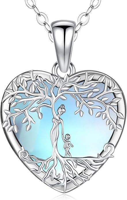 Odinstone Tree of Life Necklace, Sterling Silver Pendant for Women Family Tree Necklaces Jewelry for Mom/Wife/Grandma(With Fine Gift Box)