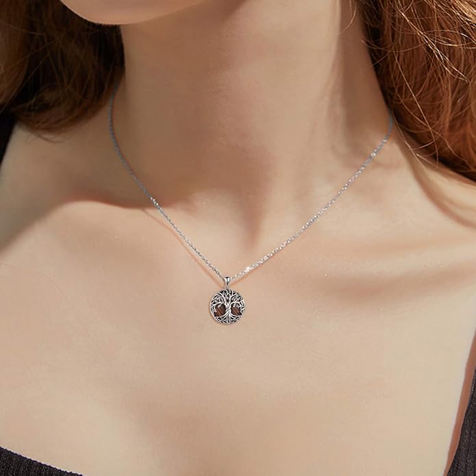 WINNICACA Tree of Life Gifts for Women 925 Sterling Silver Tree of Life Celtic Pendant Necklace Family Irish Jewelry Gifts for Women Wife Girlfriend Anniversary Birthday Gift