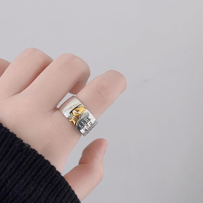 925 Sterling Silver Ring Minimalist Adjustable Rings Band Handmade Rings for Women Girls