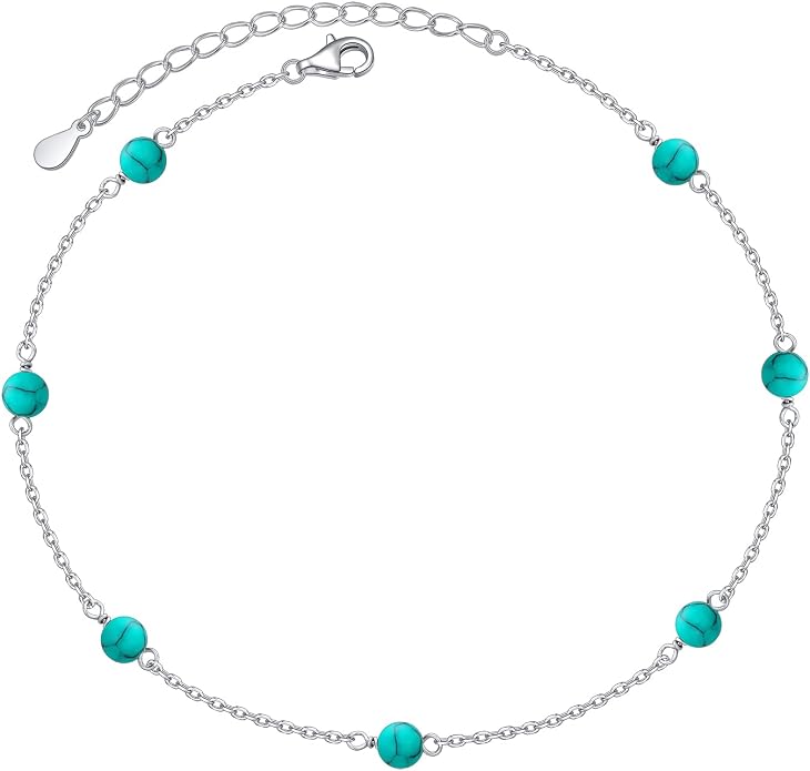 Yearace Anklet for Women S925 Sterling Silver Adjustable Foot Beaded Chain Lotus Flower Claddagh Dragonfly Witches Knot Ankle Bracelet Summer Beach Anklets Jewelry Gift