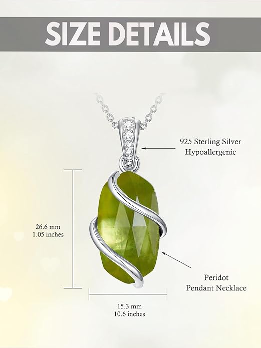 HPQQ Necklace for Women 925 Sterling Silver Dainty Gemstone Pendant Fine Jewelry Birthday Mothers Day Gifts for Mom Wife Her
