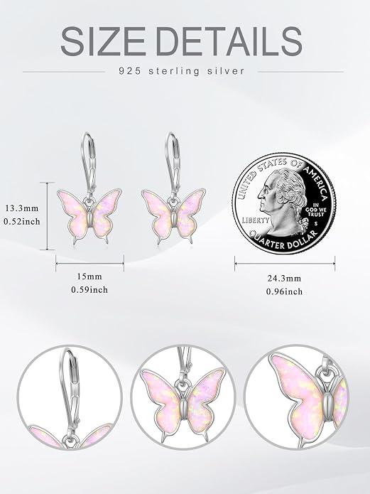 Bee/Butterfly/Dragonfly/Hummingbird/Sunflower Earrings for Women 925 Sterling Silver Sunflower Earrings Hypoallergenic Animal Jewelry Gifts for Women