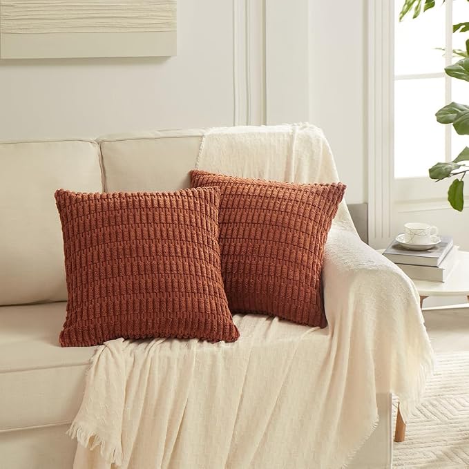 Fancy Homi 4 Packs Decorative Throw Pillow Covers for Living Room Couch Bed, Modern Farmhouse Boho Home Décor Accent Cushion Case, 20" x 12", Fall