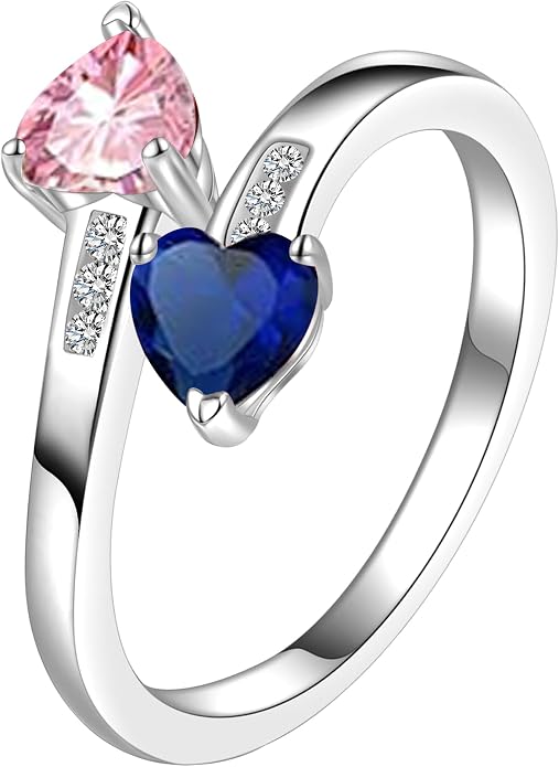 Btysun Mothers Day Gifts, Birthday Gifts for Women Non Tarnish Gold Rings Adjustable 1-12 Birthstone Rings Birthday Gift for Wife Mom Stocking Stuffers Promise Ring Anniversary Wedding Jewelry