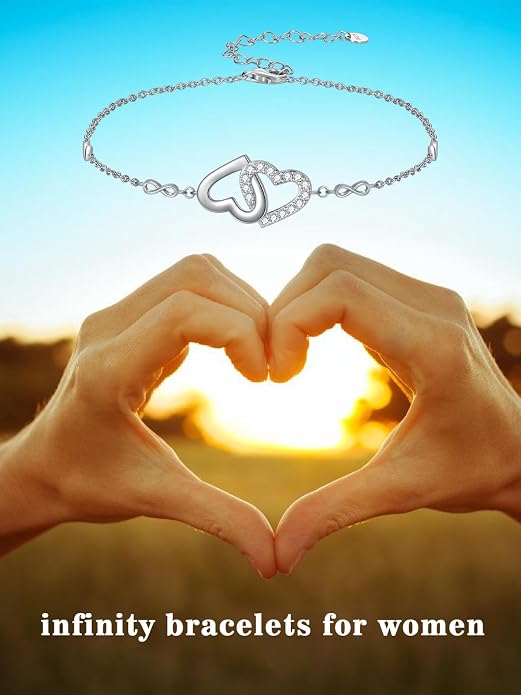 Ankle Bracelets for Women, 925 Sterling Silver Infinity/Heart/Pineapple/Butterfly/Turtle/Evil Eye/Sand Dollar Anklets Waterproof, Christmas Birthday Bracelet Anklets Jewelry Gift Adjustable