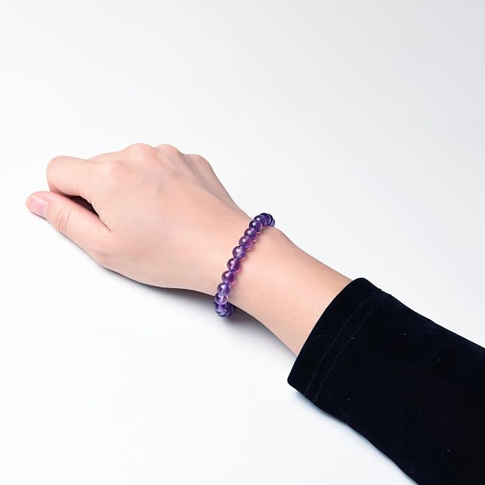 ILLUMINIA 5A Grade Natural Crystal Gemstone Bracelet | Healing Energy Charged Quartz Stone Bead | Handcrafted Stretch Bracelet for Women Men Teens