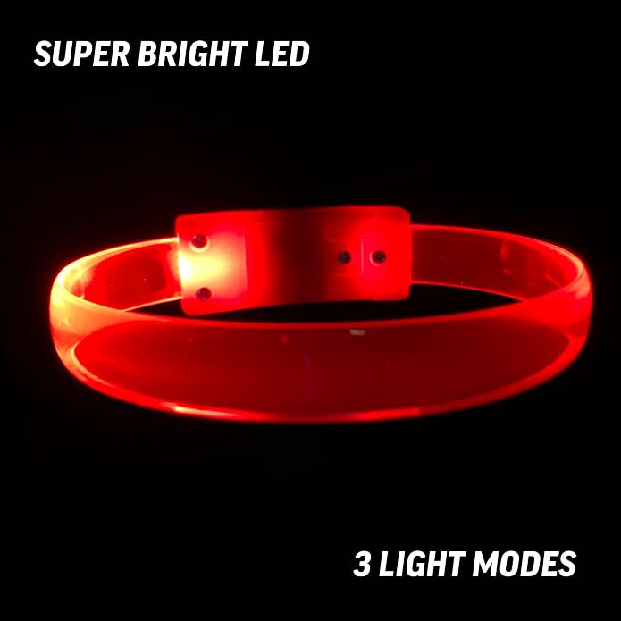 12 Magic Band Pack | Glow in The Dark | Flashing Light up for Concerts | Running Lights for Runners | Glow in The Dark Bracelets | Led Bracelet