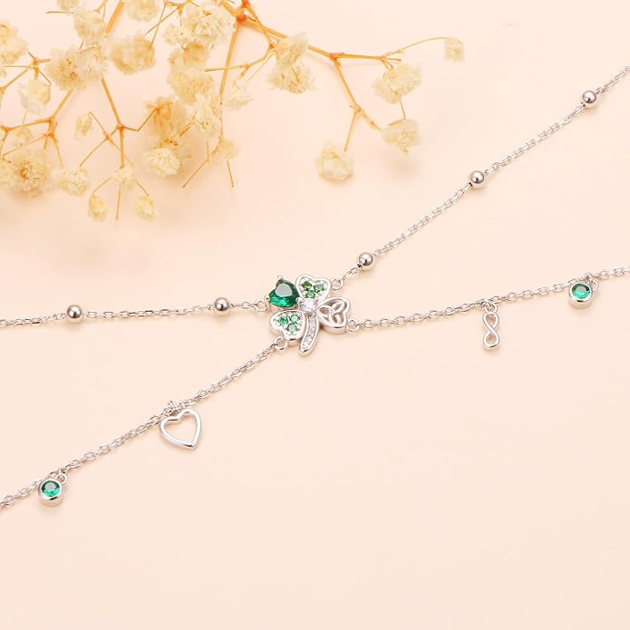 S925 Sterling Silver Anklets Adjustable Beach Foot Ankle Bracelet Jewelry Gifts For Women Girls