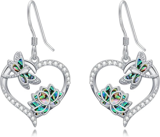 Bee/Butterfly/Dragonfly/Hummingbird/Sunflower Earrings for Women 925 Sterling Silver Sunflower Earrings Hypoallergenic Animal Jewelry Gifts for Women