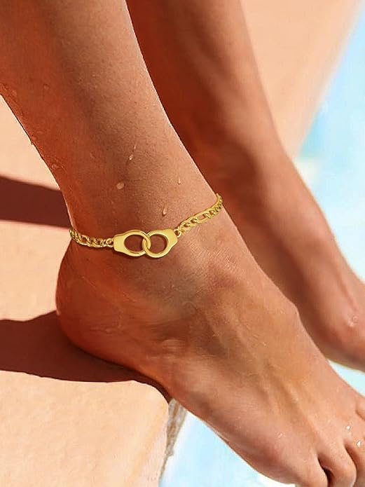 ChainsPro Anklets for Women Waterproof, Adjustable Stainless Steel/ Sterling Silver/14K Gold Plated Ankle Bracelets for Women, Non Tarnish Layered Anklets Beach Jewelry Gifts for Swimming & Daily Wear (Send Gift Box)