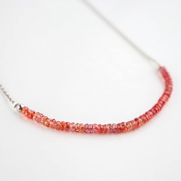 Natural Gemstone Dainty Pendant Necklace for Women Handmade Crystal Jewelry 925 Sterling Silver 18 Inch Chain Healing Chakra Christmas Birthday Gift for Her