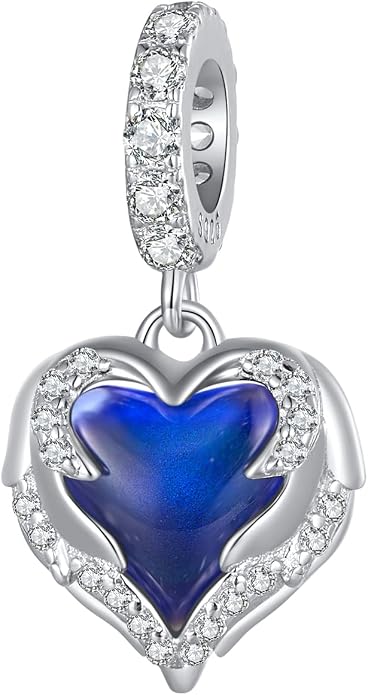 NINGAN 925 Sterling Silver Charm Golden Love Charm Buckle Safety Chain Travel Bead Firefly Dragonfly Pendant, Suitable for Women Bracelet and Necklace as Gift from Mom and Friends