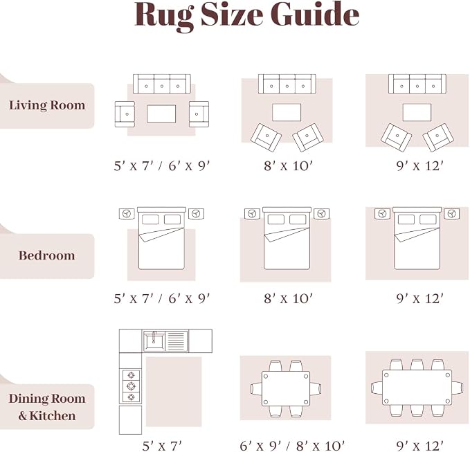 Homemate Washable Rug 3x5 Area Rugs - Vintage Faux Wool Rugs for Living Room Bedroom Dining Room - Non Slip Foldable Carpet Indoor Area Rug for Home Decor（3'x5', Pink