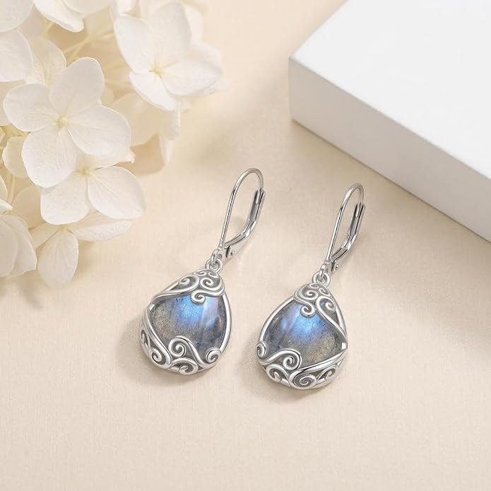 Teardrop Tree of Life/Filigree Earrings for Women Dangle Leverback Earrings Jewelry Gift Anniversary For Her