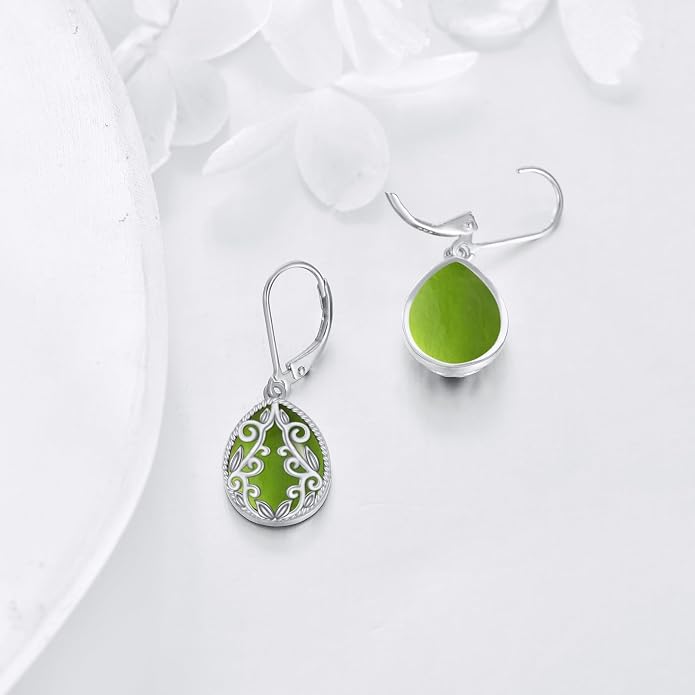 Teardrop Earrings Sterling Silver Filigree Irish Celtic Teardrop Drop Earrings Jewelry Gifts For Women