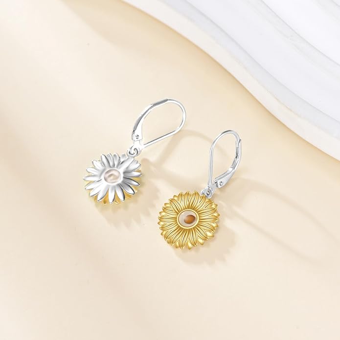 AOBOCO Mustard Seed Earrings for Women Sterling Silver Mountain Cross Earrings Dangle Christian Religion Jewelry Mothers Day Birthday for Mom Wife Friends